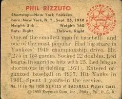 Back of Phil Rizzuto
