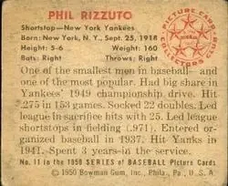 Back of Phil Rizzuto