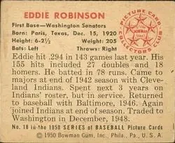 Back of Eddie Robinson