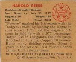 Back of Harold Reese