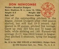 Back of Don Newcombe