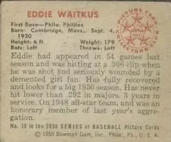 Back of Eddie Waitkus