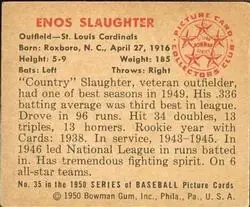 Back of Enos Slaughter