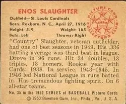 Back of Enos Slaughter