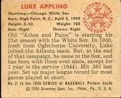Back of Luke Appling