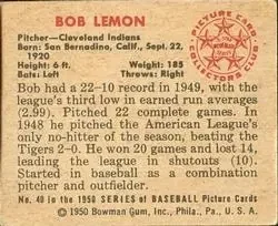Back of Bob Lemon