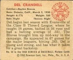 Back of Del Crandall