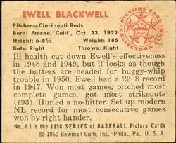 Back of Ewell Blackwell