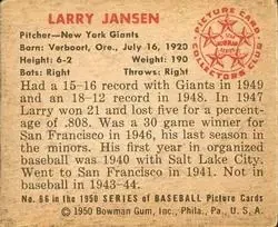 Back of Larry Jansen