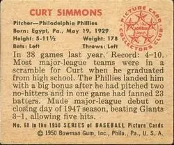 Back of Curt Simmons