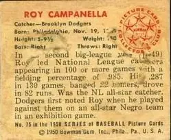Back of Roy Campanella