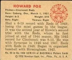 Back of Howard Fox