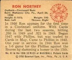 Back of Ron Northey