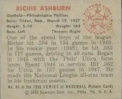 Back of Richie Ashburn