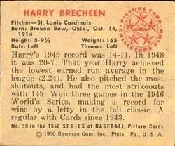 Back of Harry Brecheen