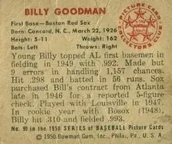 Back of Billy Goodman