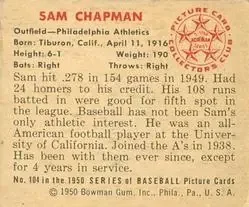 Back of Sam Chapman