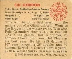Back of Sid Gordon