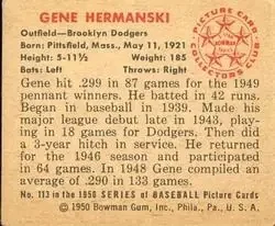 Back of Gene Hermanski