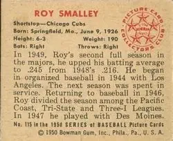 Back of Roy Smalley