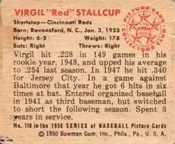 Back of Virgil "Red" Stallcup