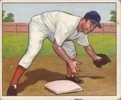 1950 Bowman #116 Virgil "Red" Stallcup