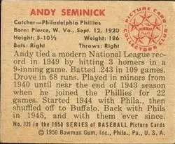 Back of Andy Seminick