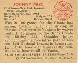 Back of Johnny Mize