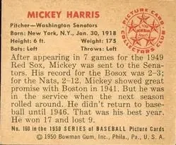 Back of Mickey Harris