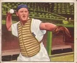 1950 Bowman #165 - Bruce Edwards - Brooklyn Dodgers