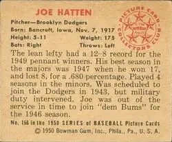 Back of Joe Hatten