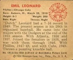Back of Emil Leonard