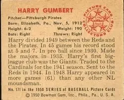 Back of Harry Gumbert