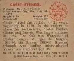 Back of Casey Stengel