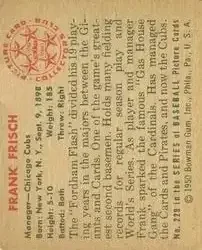 Back of Frank Frisch