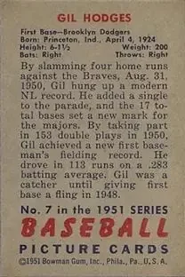 Back of Gil Hodges