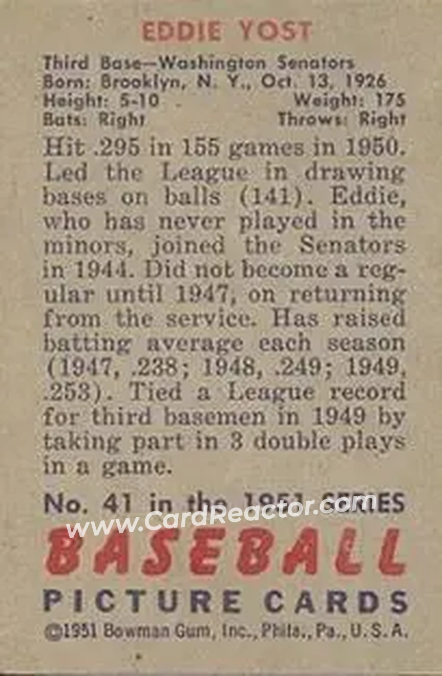 Back of Eddie Yost