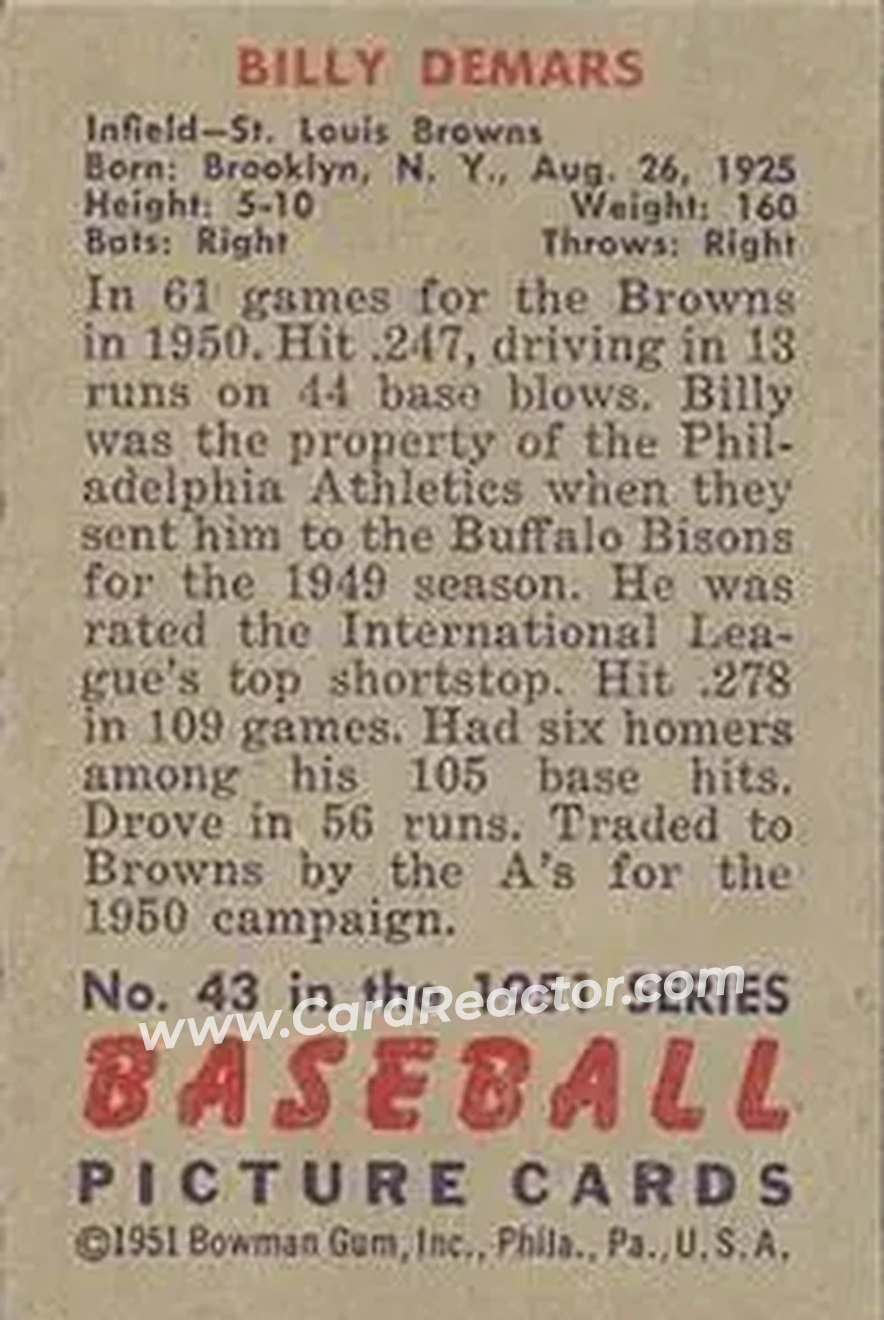 Back of Billy DeMars
