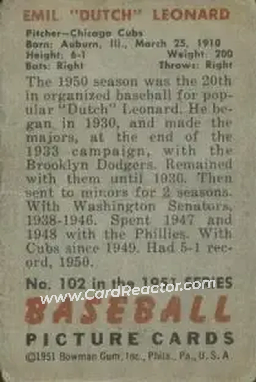 Back of Emil Leonard