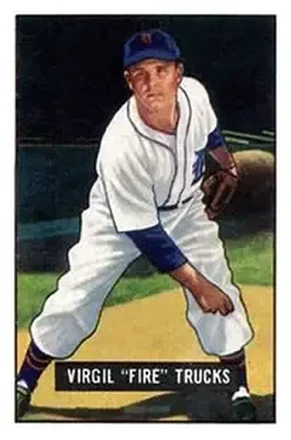 1951 Bowman #104 Virgil "Fire" Trucks