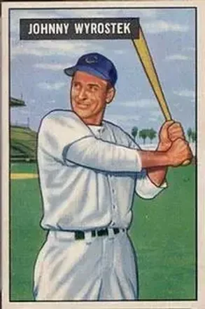 1951 Bowman #107 Johnny Wyrostek