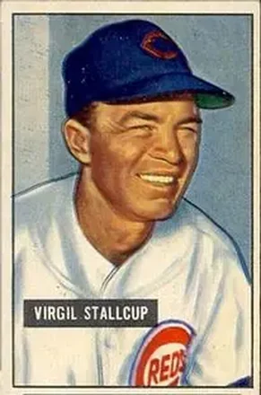 1951 Bowman #108 Virgil "Red" Stallcup