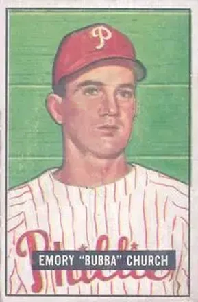 1951 Bowman #149 Bubba Church