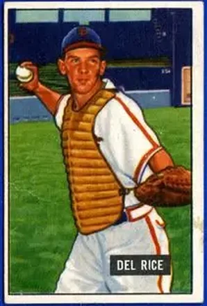 1951 Bowman #156 Del Rice