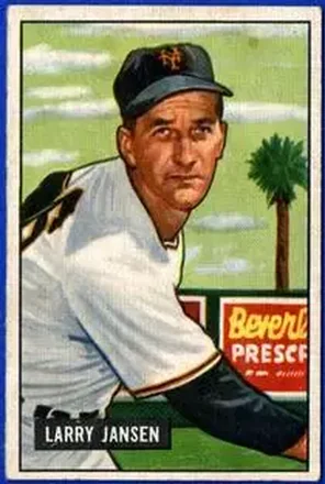 1951 Bowman #162 Larry Jansen