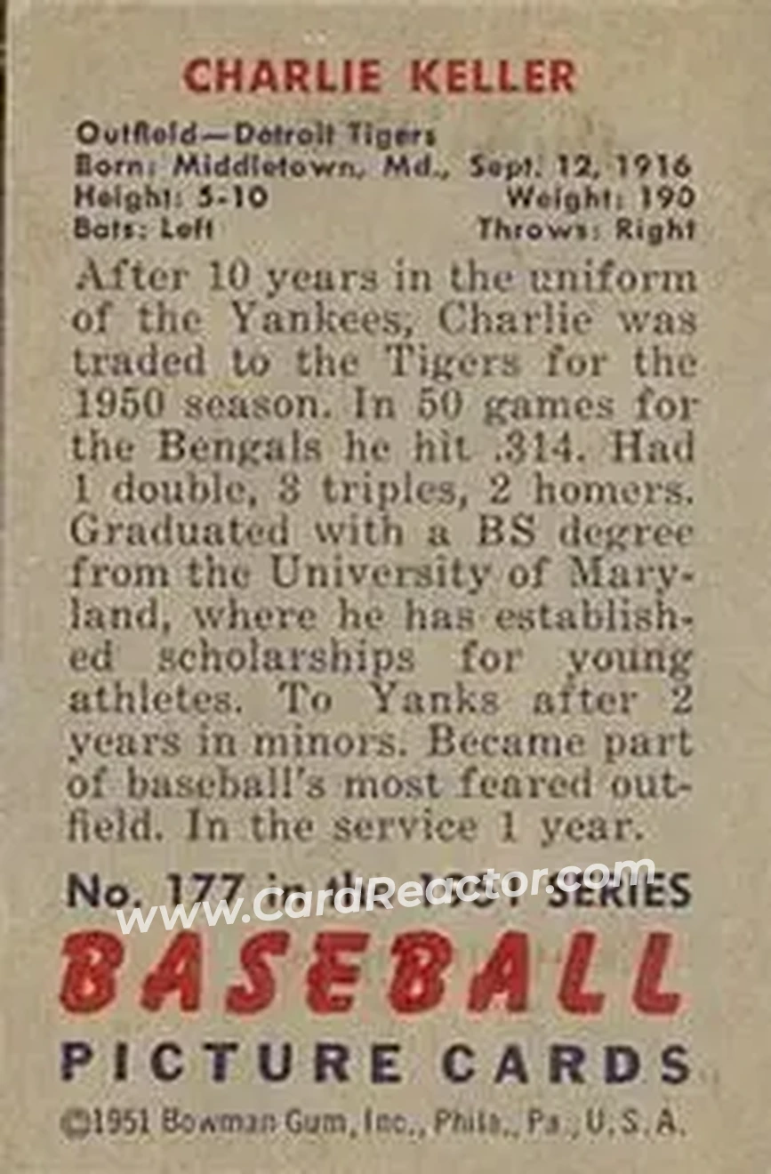 Back of Charlie Keller