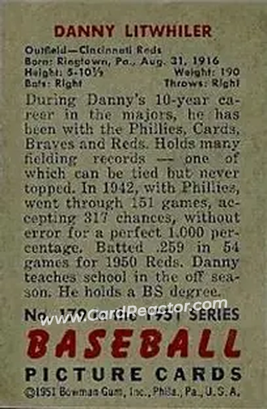 Back of Danny Litwhiler