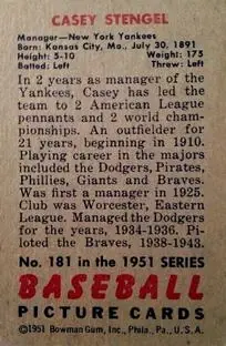 Back of Casey Stengel