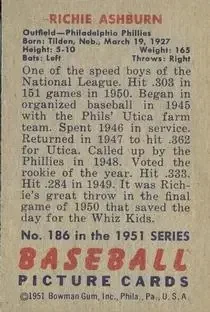 Back of Richie Ashburn