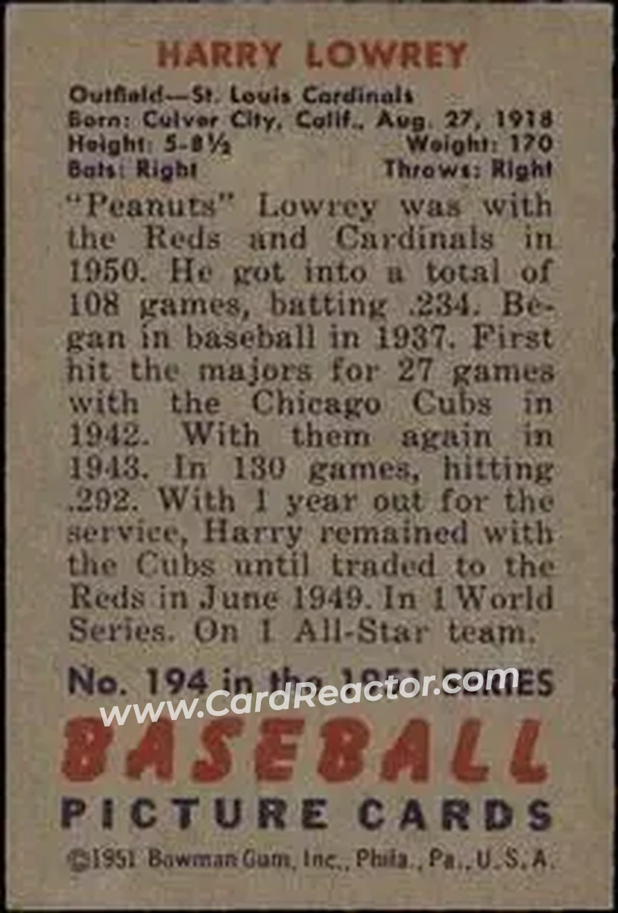 Back of Harry Lowrey